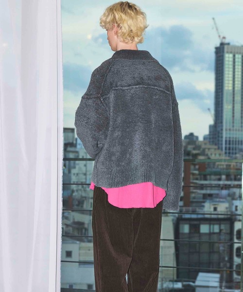 MAISON SPECIAL(メゾンスペシャル)の「《UNISEX》Fade Yarn Prime-Over Skipper Knit/フェードヤーンプライムオーバースキッパーニット【MAISON SPECIAL/メゾンスペシャル】(ニット/セーター・メンズ・グリーン/グレー/ブルー/ブラック・0/1/2)」の16枚目の写真