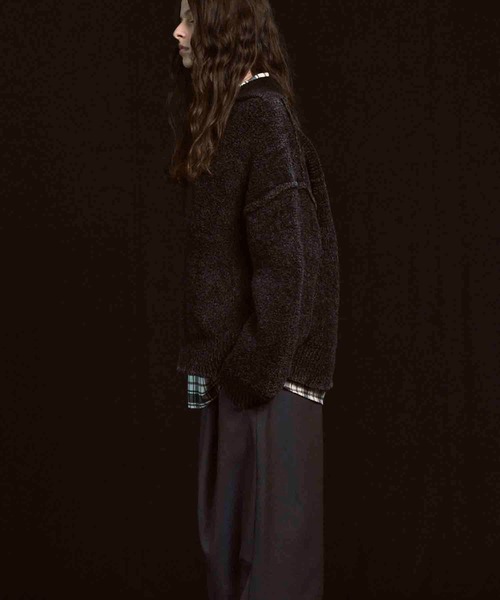 MAISON SPECIAL(メゾンスペシャル)の「《UNISEX》Fade Yarn Prime-Over Skipper Knit/フェードヤーンプライムオーバースキッパーニット【MAISON SPECIAL/メゾンスペシャル】(ニット/セーター・メンズ・グリーン/グレー/ブルー/ブラック・0/1/2)」の12枚目の写真