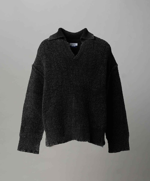 UNISEX》Fade Yarn Prime-Over Skipper Knit/フェードヤーンプライム
