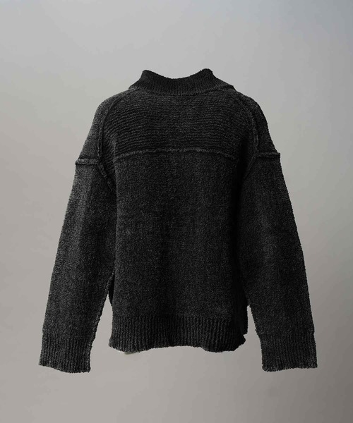 UNISEX》Fade Yarn Prime-Over Skipper Knit/フェードヤーンプライム