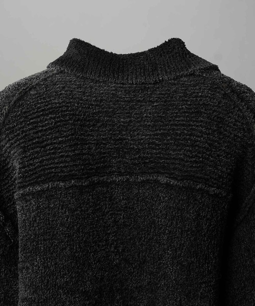 UNISEX》Fade Yarn Prime-Over Skipper Knit/フェードヤーンプライム