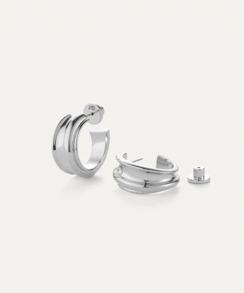 JENNYBIRD(ジェニーバード)の「【JENNY BIRD/ジェニーバード】フープピアス Lennon Hoops(ピアス(両耳用)・レディース・シルバー/ゴールド・FREE)」の6枚目の写真