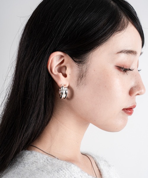 JENNYBIRD(ジェニーバード)の「【JENNY BIRD/ジェニーバード】フープピアス Lennon Hoops(ピアス(両耳用)・レディース・シルバー/ゴールド・FREE)」の17枚目の写真