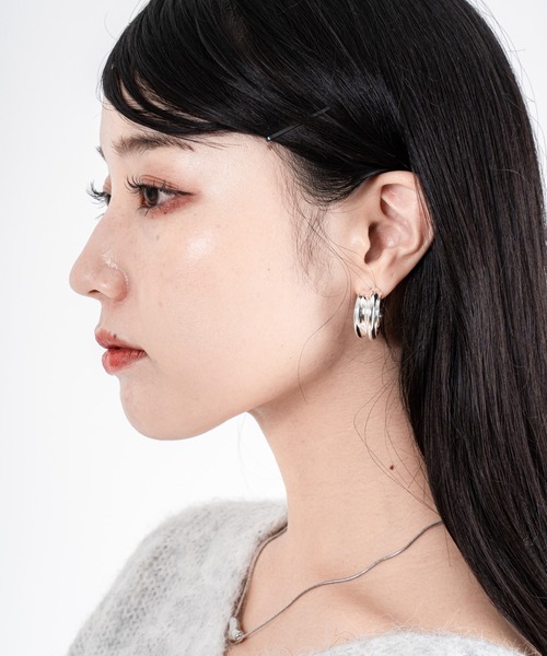 JENNYBIRD(ジェニーバード)の「【JENNY BIRD/ジェニーバード】フープピアス Lennon Hoops(ピアス(両耳用)・レディース・シルバー/ゴールド・FREE)」の14枚目の写真