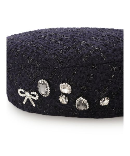 LILY BROWN（リリーブラウン）の「[L.B CANDY STOCK]デコラティブベレー帽（ハンチング/ベレー帽・レディース・ネイビー/グレー/ライトベージュ・F）」の8枚目の写真