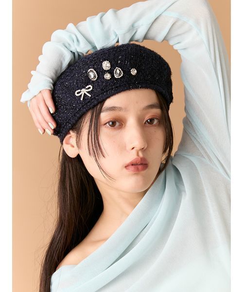 セール】[L.B CANDY STOCK]デコラティブベレー帽（ハンチング/ベレー帽