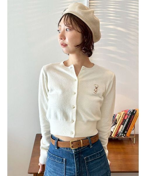 LILY BROWN（リリーブラウン）の「[L.B CANDY STOCK]デコラティブベレー帽（ハンチング/ベレー帽・レディース・ネイビー/グレー/ライトベージュ・F）」の19枚目の写真