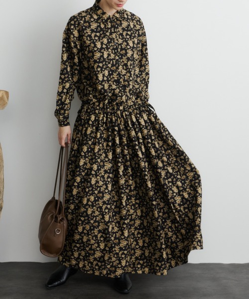 ブラウジングロングワンピース（ワンピース）｜Libra Cue（リブラ