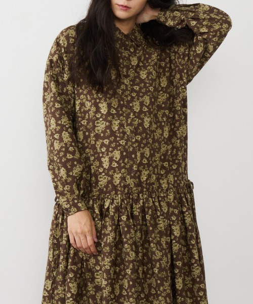 Libra Cue（リブラ キュー）の「ブラウジングロングワンピース（ワンピース・レディース・ブラウン/ブラック/ダークブラック/ベージュ・FREE）」の11枚目の写真