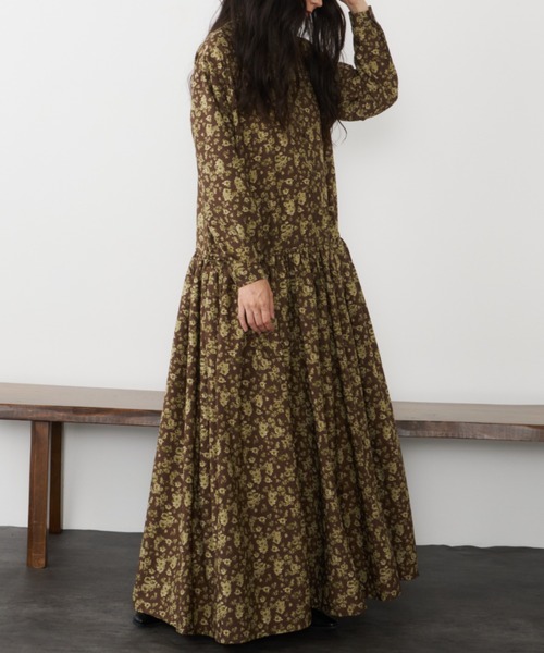 Libra Cue（リブラ キュー）の「ブラウジングロングワンピース（ワンピース・レディース・ブラウン/ブラック/ダークブラック/ベージュ・FREE）」の9枚目の写真