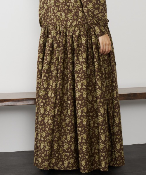 Libra Cue（リブラ キュー）の「ブラウジングロングワンピース（ワンピース・レディース・ブラウン/ブラック/ダークブラック/ベージュ・FREE）」の12枚目の写真