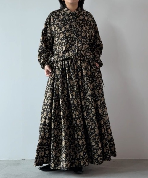 Libra Cue（リブラ キュー）の「ブラウジングロングワンピース（ワンピース・レディース・ブラウン/ブラック/ダークブラック/ベージュ・FREE）」の19枚目の写真