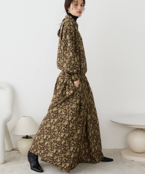 Libra Cue（リブラ キュー）の「ブラウジングロングワンピース（ワンピース・レディース・ブラウン/ブラック/ダークブラック/ベージュ・FREE）」の15枚目の写真