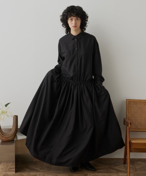 ブラウジングロングワンピース（ワンピース）｜Libra Cue（リブラ