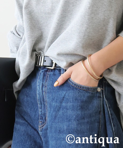 antiqua(アンティカ)の「ワイドデニムパンツ(デニムパンツ・レディース・インディゴブルー・LARGE/MEDIUM)」の7枚目の写真