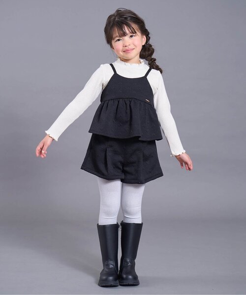 Ampersand(アンパサンド)の「【ジュニア対応】カラフルリブウエストハグタイツ(タイツ/ストッキング・キッズ・グレー/オフホワイト/ブラック/ベージュ/レッド/オレンジ/マスタード・90/100/110/120/140/80)」の16枚目の写真