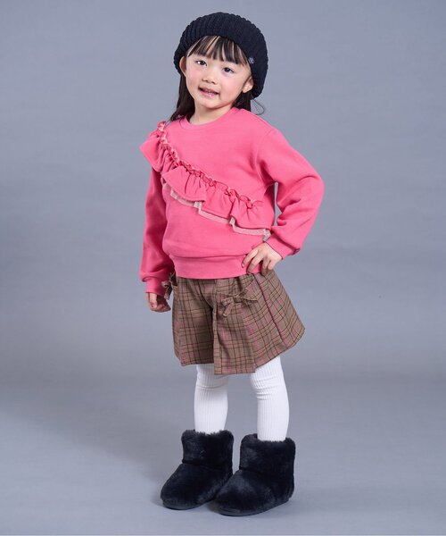 Ampersand(アンパサンド)の「【ジュニア対応】カラフルリブウエストハグタイツ(タイツ/ストッキング・キッズ・グレー/オフホワイト/ブラック/ベージュ/レッド/オレンジ/マスタード・90/100/110/120/140/80)」の19枚目の写真