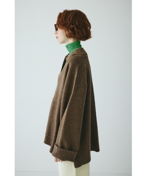 HeRIN.CYE（ヘリンドットサイ）の「Nep pullover knit tops　　ネッププルオーバーニットトップス（ニット/セーター・レディース・ブラウン/ネイビー/グレー・FREE）」の5枚目の写真