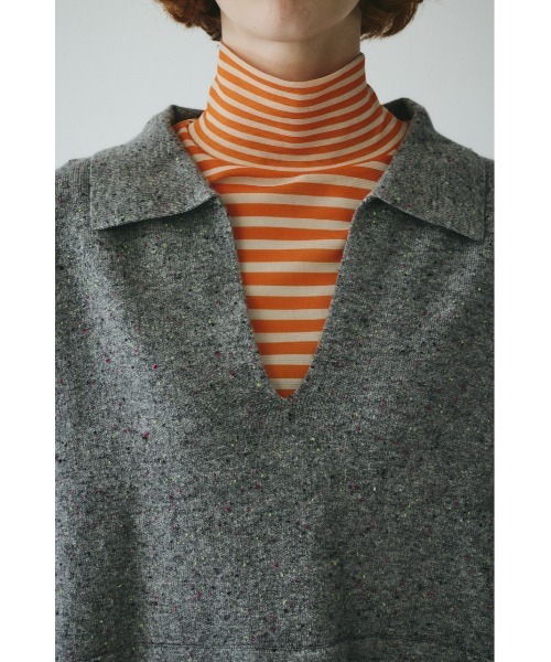 HeRIN.CYE（ヘリンドットサイ）の「Nep pullover knit tops　　ネッププルオーバーニットトップス（ニット/セーター・レディース・ブラウン/ネイビー/グレー・FREE）」の11枚目の写真