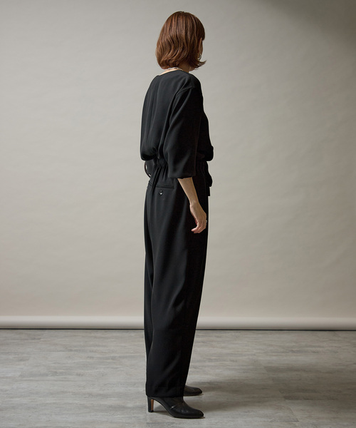 VERMEIL par iena（ヴェルメイユパーイエナ）の「バックサテンジョーゼットオールインワン（つなぎ/オールインワン・レディース・ブラック/ベージュ・36/38）」の8枚目の写真