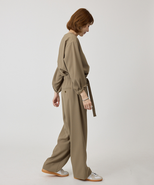 VERMEIL par iena（ヴェルメイユパーイエナ）の「バックサテンジョーゼットオールインワン（つなぎ/オールインワン・レディース・ブラック/ベージュ・36/38）」の14枚目の写真