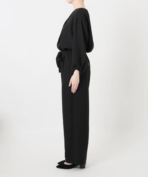 VERMEIL par iena（ヴェルメイユパーイエナ）の「バックサテンジョーゼットオールインワン（つなぎ/オールインワン・レディース・ブラック/ベージュ・36/38）」の21枚目の写真