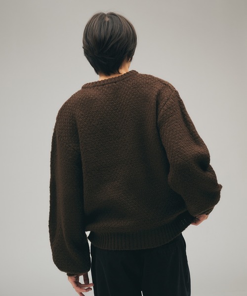 Heavy Pique Henry Neck Knit / 鬼鹿の子ヘンリーネックニット（ニット
