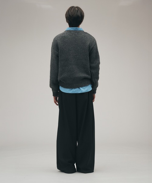 Heavy Pique Henry Neck Knit / 鬼鹿の子ヘンリーネックニット（ニット