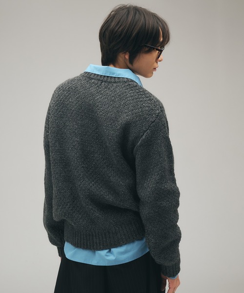 Heavy Pique Henry Neck Knit / 鬼鹿の子ヘンリーネックニット（ニット