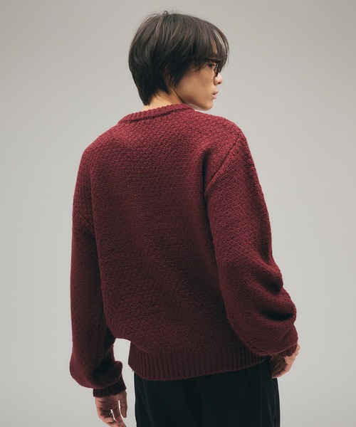 Heavy Pique Henry Neck Knit / 鬼鹿の子ヘンリーネックニット（ニット