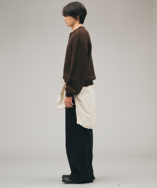 Heavy Pique Henry Neck Knit / 鬼鹿の子ヘンリーネックニット（ニット