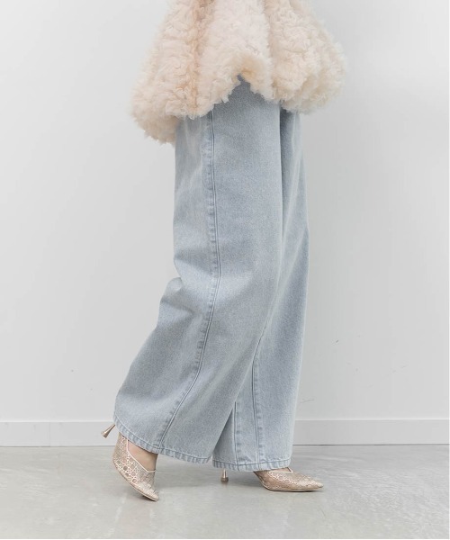 RANDA(ランダ)の「マリンデニムワイドパンツ(デニムパンツ・レディース・ブルー/インディゴブルー・0/1)」の4枚目の写真