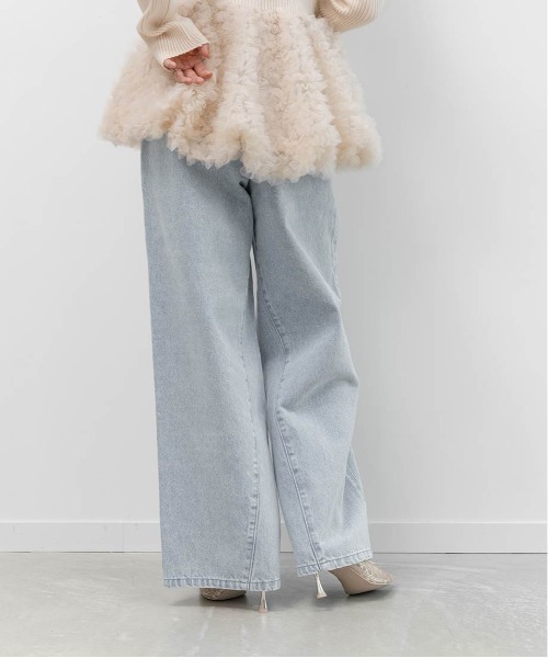 RANDA(ランダ)の「マリンデニムワイドパンツ(デニムパンツ・レディース・ブルー/インディゴブルー・0/1)」の5枚目の写真