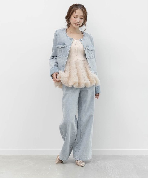 RANDA(ランダ)の「マリンデニムワイドパンツ(デニムパンツ・レディース・ブルー/インディゴブルー・0/1)」の10枚目の写真