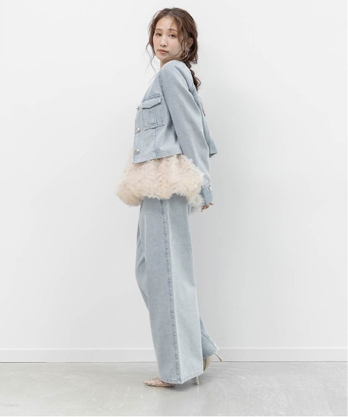 RANDA(ランダ)の「マリンデニムワイドパンツ(デニムパンツ・レディース・ブルー/インディゴブルー・0/1)」の11枚目の写真