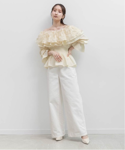 RANDA(ランダ)の「マリンデニムワイドパンツ(デニムパンツ・レディース・ブルー/インディゴブルー・0/1)」の19枚目の写真