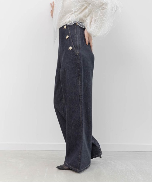 RANDA(ランダ)の「マリンデニムワイドパンツ(デニムパンツ・レディース・ブルー/インディゴブルー・0/1)」の22枚目の写真