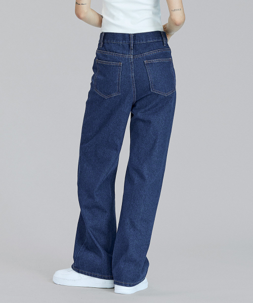 CHICKS(チックス)の「MWP モダンワイドデニムパンツ 中青(デニムパンツ・レディース・ブルー系その他・SMALL/MEDIUM/LARGE/X-LARGE)」の3枚目の写真