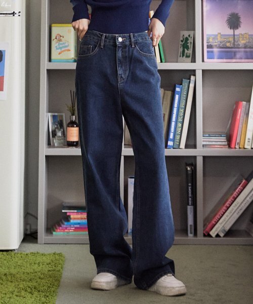 CHICKS(チックス)の「MWP モダンワイドデニムパンツ 中青(デニムパンツ・レディース・ブルー系その他・SMALL/MEDIUM/LARGE/X-LARGE)」の5枚目の写真