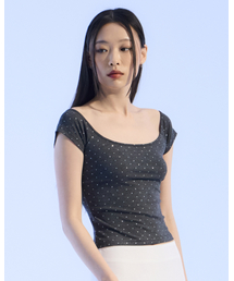 MOAA（モア）の「Moonlight Scoop Tee (CHARCOAL)（Tシャツ/カットソー）」