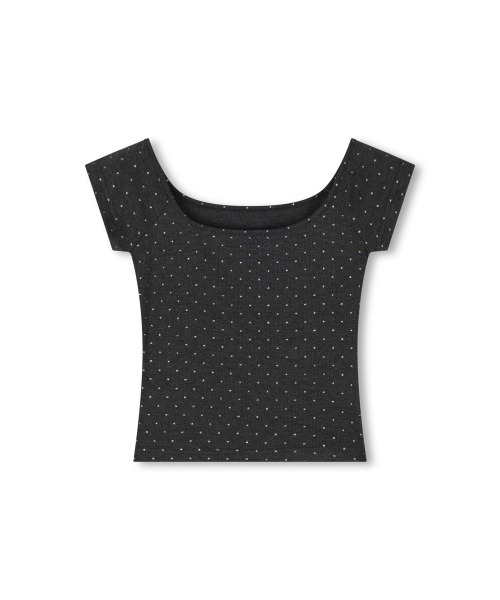 MOAA(モア)の「ムーンライトスクープTシャツ(チャコール)(Tシャツ/カットソー・レディース・その他・SMALL/MEDIUM)」の2枚目の写真