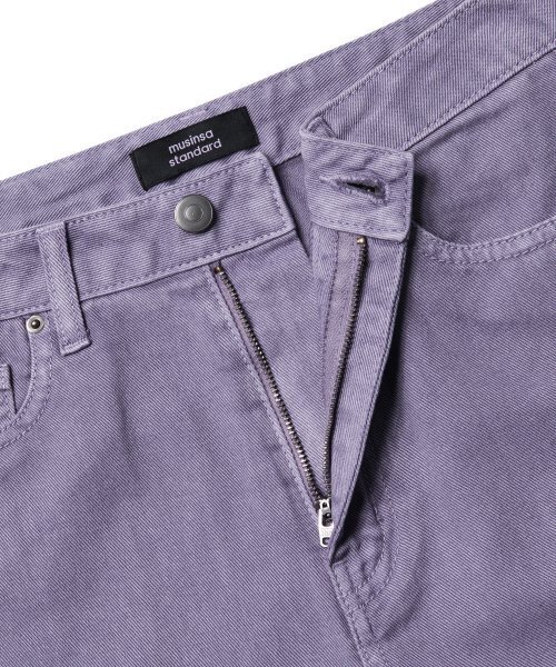 MUSINSA STANDARD WOMAN（ムシンサスタンダードウーマン）の「ウィメンズガーメントダイレギュラーフィットデニムパンツ[パープル]（デニムパンツ・レディース・その他・30/24/25/26/27/28/29）」の3枚目の写真