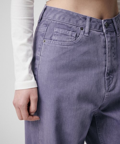 MUSINSA STANDARD WOMAN（ムシンサスタンダードウーマン）の「ウィメンズガーメントダイレギュラーフィットデニムパンツ[パープル]（デニムパンツ・レディース・その他・30/24/25/26/27/28/29）」の4枚目の写真