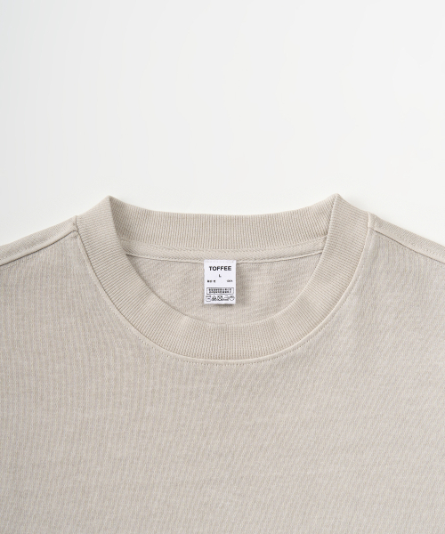TOFFEE(トフィー)の「ピグメントクロップドTシャツ (ミュートアイボリー)(Tシャツ/カットソー・メンズ・その他・MEDIUM/LARGE/X-LARGE)」の4枚目の写真