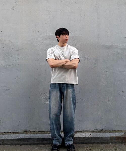 TOFFEE(トフィー)の「ピグメントクロップドTシャツ (ミュートアイボリー)(Tシャツ/カットソー・メンズ・その他・MEDIUM/LARGE/X-LARGE)」の7枚目の写真