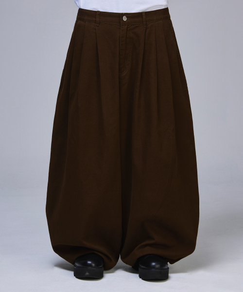 SCALLYWAG（スカリーワグ）の「スリタックメガワイドコットンパンツ[ブラウン]（その他パンツ・レディース・その他・SMALL/MEDIUM/LARGE/X-LARGE）」の2枚目の写真
