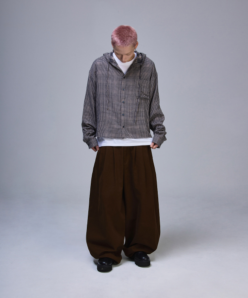 SCALLYWAG（スカリーワグ）の「スリタックメガワイドコットンパンツ[ブラウン]（その他パンツ・レディース・その他・SMALL/MEDIUM/LARGE/X-LARGE）」の4枚目の写真