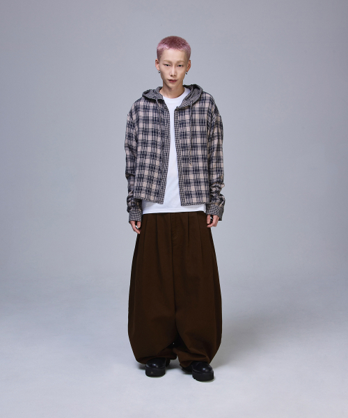 SCALLYWAG（スカリーワグ）の「スリタックメガワイドコットンパンツ[ブラウン]（その他パンツ・レディース・その他・SMALL/MEDIUM/LARGE/X-LARGE）」の5枚目の写真