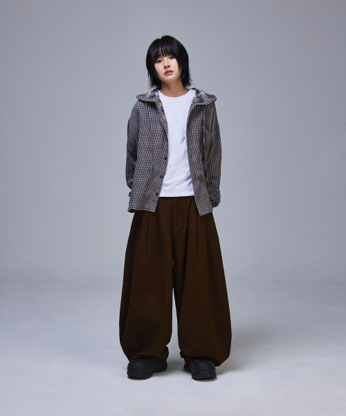 SCALLYWAG（スカリーワグ）の「スリタックメガワイドコットンパンツ[ブラウン]（その他パンツ・レディース・その他・SMALL/MEDIUM/LARGE/X-LARGE）」の6枚目の写真