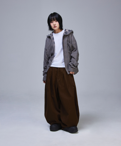 SCALLYWAG（スカリーワグ）の「スリタックメガワイドコットンパンツ[ブラウン]（その他パンツ・レディース・その他・SMALL/MEDIUM/LARGE/X-LARGE）」の7枚目の写真
